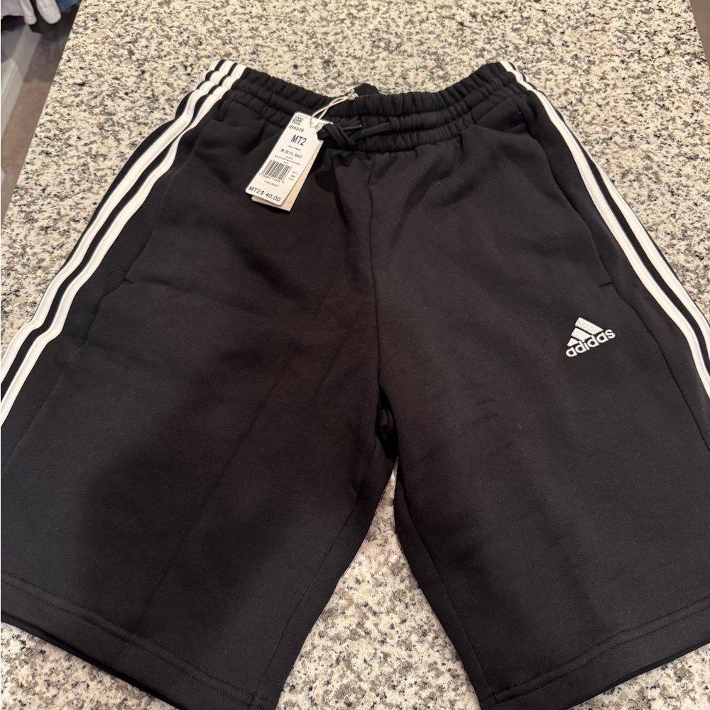 Adidas Essentials Fleece 3-Stripes Shorts - Med Tall